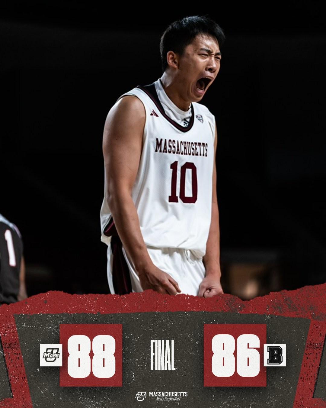 王俊杰轰下31分6篮板创NCAA生涯新高，率队88-86险胜布朗大学